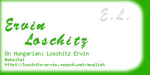 ervin loschitz business card